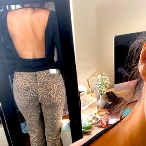 Black bodysuit Backless sleeves